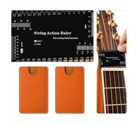3Pcs Guitar String Action Gauge Ruler, String Action Gauge with Metric and Imperial Scales, Luthier Tools for Precise Setup Ideal Guitar Accessories for Electric Bass Acoustic Guitars Mandolin &Banjo