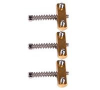 3PCS Guitar String Saddle Spring Screws High Strength Brass Metal Glossy Finish Slot Type Bridge Code Replacement Accessories for Electric Guitar