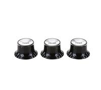 3PCS Guitar Tone Volume Control Knobs, Replacement Knob Set with 6mm Shaft Hole, Acrylic and Aluminum Tone Control Knobs