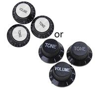 3Pcs Guitar Volume Tone Control Knob Electric Guitar Bass Top Hat Knob Speed Control Knobs Potentiometer Replacement