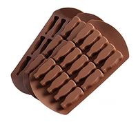 3Pcs Gummy Mold, 15 Holes Bottle Shape Brown Silicone Cake Gummy Candy Chocolate Jelly Ice Cream Cube Mold Pudding Handmade Craft Mold for Children's Party Dessert Cafe Bakery Handmade Dessert