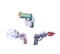 3PCs Gurus Enamel Black Green Pistol Gun Jacket Lapel Backpack Pin Brooch Cowboy Hat Cartoon Bang Gun Pistols Enamel Pin Brooch Cool Badge Gift For Lapels Denim Clothing Jewelry Accessories Gun Gift