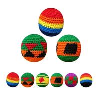 3PCs Hacky Footbag Sack Set - Soft Kick Sack Balls for Adults & Beginners - Durable Juggling & Outdoor Game - Portable Fun for Beach, Camping, Backyard & Summer Party(Randomly Mixed Packing)