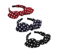 3Pcs Hair Bands for Women, Spotty Fashion Hair Accessories, Fashion No Slip Headband Hairr, Vintage Hair Band, Polka Dot Christmas Hairs Accessories - Daily Outfit Decor for Girls Ladies