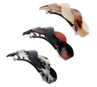 3pcs Hair Barrettes for Women, Wider Interweave Practical Large Snap Barrettes Classic Ponytail Barrettes Accessories Retro French Design Tortoise Barrettes for Girl Fine Curly Thick Hair