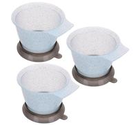 3Pcs Hair Color Prepare Bowls 500ml Measurement Design Removable Rubber Base Practical Mixing For Stylists Practical Hair Coloring Set