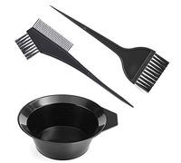 3Pcs Hair Colouring Tools, Gezimetie Hair Dyeing Tool Set, Brush Double-sided Coloring Comb and Bowl Set Kit DIY Salon (3PCS)