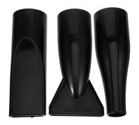 3pcs Hair Dryer Attachment Nozzle for 4.2cm Hose Black ABS | Reusable Lightweight Set, Smooth Hair Drying Support, Compatible Dryer Hoses, Black Finish