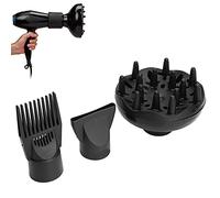 3Pcs Hair Dryer Nozzle Diffuser Set, Hair Diffuser for Curly Hair, Multifunction Hair Blow Dry Nozzle Diffuser Comb Brush Attachment Concentrator Hairdressing Salon Styling Tool