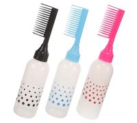3pcs Hair Dye Root Comb Bottle 150ml Pe Portable for Hairdressing