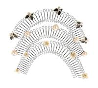 3pcs Hair Finishing Comb Set Zinc Alloy Plastic Clips for Women | Back Head Styling, Comfortable Wear, U Shape Design, Female Hairpin Trio