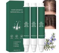3pcs Hair Growth Roll-On Serum Scalp Roller Applicator with Rosemary Oil