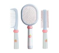 3Pcs Hair Styling Comb Set For Women Men Round Hair Brush Detangling Brush Cushion Comb Paddle Gifts Detangling