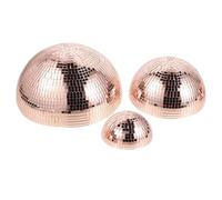3pcs Half Disco Ball Glass Reflective Sphere Wall Decor | Adhesive Backing, 7.7in 5.9in 3.9in Set, Dance Stage and Bowl Filler Decor Setups