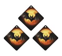 3PCS Halloween Bat Car Air Freshener Hanging Scented Cards Cute Gray Car Fresheners Long Lasting New Cars Scents for Women Men Natural Air Freshener with Lanyard Automotive Freshies