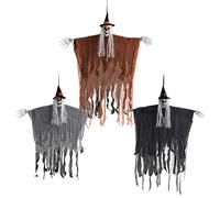 3Pcs Halloween Hanging Skeleton Ghost: Scary Halloween Decorations Plastic 39''x29'' Skeleton Grim Reaper Hanging Ghosts for Haunted Houses Indoor Outdoor Decor