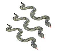 3pcs Halloween Inflatable Snakes Large Fake Snakes Realistic Python for Party Decoration Fool's Day Swimming Pool Floats Lawn Plants Garden Prank Props