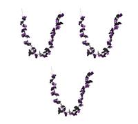 3pcs Halloween LED Lighted Rose Vine Garland Silk Cloth