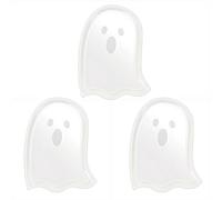 3pcs Halloween Party Serving Trays,Plastic Dessert Pumpkin Ghost Bat Candy Snack Plates,Serving Platters Farmhouse Trays for Halloween Party Decor,Festive Halloween Tableware Party Supplies