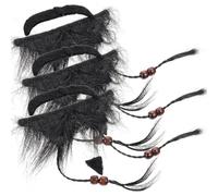 3pcs Halloween Pirate Beard Props Black Polyester for Cosplay