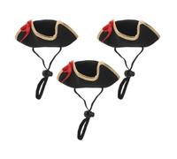 3pcs Halloween Pirate Hat Headband Comfortable Fit Elastic Adjustable