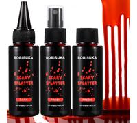 3PCS Halloween Realistic Washable Fake Blood Spray, Dripping Blood Makeup Kit for SFX, Cosplay, Party, Stage, Horror Film
