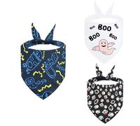 3pcs Halloweens Triangles Dog Bib Pet Grooming Scarves Themed Pet Neckerchief Halloweens Celebration Accessories Durability Bandanas