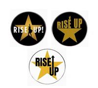 3pcs Hamilton Broadway Musical Lapel Pins, Rise Up Hamilton Pins, Musical Inspiration Jewelry, Metal Alloy Badges, 3cm(1.2"), Metal, no gemstone
