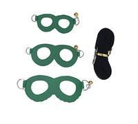 3PCS Hamster Harness and Leash Set, Adjustable Reptile Harness Leash Breathable Leather Soft Vest with Bells for Kitten Small Pets Walking (Green)
