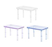 3PCS Hamster Platform,Plastic Small Animal Stand Playground with Legs,Height Adjustable Hamster Cage Toys Accessories for Guinea Pig,Gerbil,Chinchilla Rat Mouse
