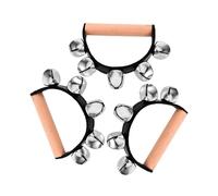 3pcs Hand Bell Shaking Music Instrument Tambourine For Kids Educational Rhythm Percussion Party Dance Beginner Wooden For Dance Party