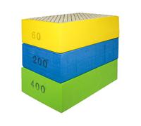 3Pcs Hand Diamond Polishing Pads for Glass,Tile Polishing Pad,Diamond Sanding Blocks 60# 200# 400# Tile, Porcelain Glass Polishing Kit for Wood Tile Glass Stone Ceramic