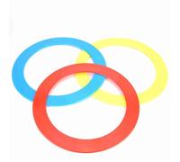 3PCS Hand Juggling Throw Rings Elastic Durable Toy Set for Outdoor Entertainment Children Strengthen PP Material 18cm Blue Red Yellow