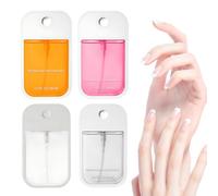 3Pcs Hand Sanitizer Spray, Hydrating Hand Sanitiser Mist for Dry Skin, Travel-Friendly Handbag Essentials(Original flavor+Citrus Flavor+Strawberry Flavor+Empty Bottle)