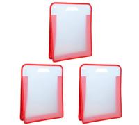 3PCS Handheld File Organiser Bag Scrapbook Paper Organiser Bag Portable Project Case Handheld Book Document Document with Fireproof with Handle