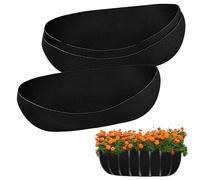3PCS Hanging Basket Liner, Felt Round Fabric Liners for Pots, Replacement Non-Woven Trough Liners for Garden Wall Hanging Planter Flowers Avoid Bird Nesting (24 Inch-3 PCS)