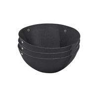 3PCS Hanging Flower Basket Liners Fabric Hanging Plant Liners Round Planter Liners Non-Woven Black Liners 14Inch