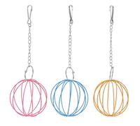 3pcs Hanging Grass Chain Ball Iron Feeding Ball for Rabbit