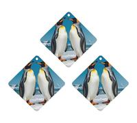 3PCS Happy Penguins Car Air Freshener Hanging Scented Cards Cute lavender Car Fresheners Long Lasting New Cars Scents for Women Men Natural Air Freshener with Lanyard Automotive Freshies