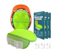 3PCS Hard Hat Liner Sweatband Work Safety Helmet Accessories, Washable Cool Mesh Towel Sweat Absorber Pad for Men Woman, Insert Hardhat Suspension, Includes Replacement Clips