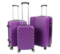 3PCS Hardshell Spinner Luggage Set, Lightweight ABS Suitcase with TSA Lock, 150kg Load Capacity, 20in 24in 28in Upright Travel Luggage for International Trips and (Purple)