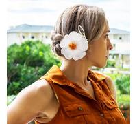 3pcs Hawaii Flower Hair Clips Eva Barrettes for Women and Girls