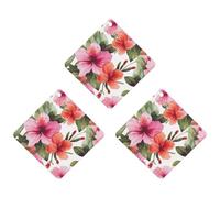 3PCS Hawaiian Flower Print Car Air Freshener Hanging Scented Cards Cute Gray Car Fresheners Long Lasting New Cars Scents for Women Men Natural Air Freshener with Lanyard Automotive Freshies