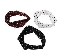 3pcs Headband Retro Polka Dot Wide Elastic for Women Daily Wear | Polyester Stretch Wrap, 22.50x6.50x0.20cm Size, Vintage Style for Outdoor Activities