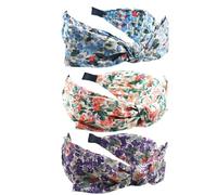 3PCS Headbands for Women's Hair Boho Wrap Tie Fashion Hairbands Elastic Twist Hair Scarf Pretty Bow Tie Hair Bands Wide Alice Hair Bands for Women Uk and Girls