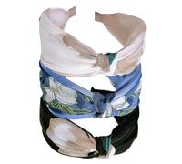 3PCS Headbands for Women's Hair Boho Wrap Tie Fashion Hairbands Elastic Twist Hair Scarf Pretty Bow Tie Hair Bands Wide Alice Hair Bands for Women Uk and Girls