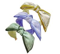 3PCS Headbands for Women's Hair Boho Wrap Tie Fashion Hairbands Elastic Twist Hair Scarf Pretty Bow Tie Hair Bands Wide Alice Hair Bands for Women Uk and Girls