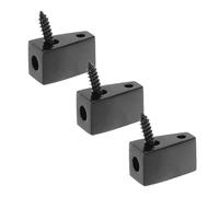 3pcs Headless Guitar String Lock Nut Split Design Black Metal