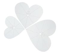 3pcs Heart Shape Acrylic Sewing Ruler for Fabric and Felt Cutting | Smooth Edge Design, Drawing and Quilting Workshops Use, Sewing Gauge Ruler Included for Beginners