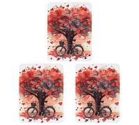 3PCS Heart Tree Bicycle Car Air Freshener Hanging Scented Cards Cute Black Car Fresheners Long Lasting New Cars Scents for Women Men Natural Air Freshener with Lanyard Automotive Freshies